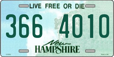 NH license plate 3664010