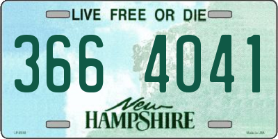NH license plate 3664041