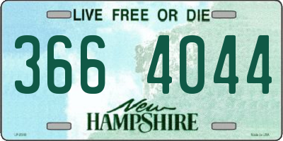 NH license plate 3664044