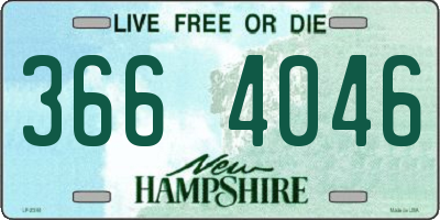 NH license plate 3664046