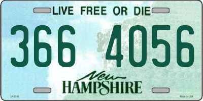 NH license plate 3664056