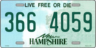 NH license plate 3664059