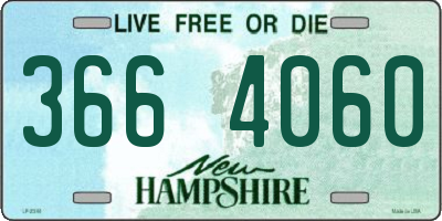 NH license plate 3664060