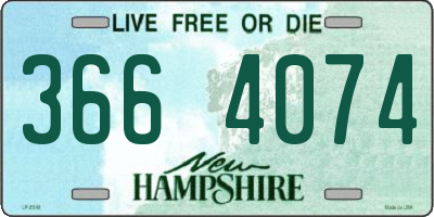NH license plate 3664074