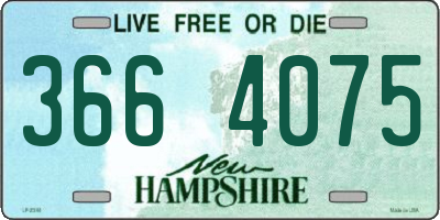 NH license plate 3664075