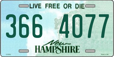 NH license plate 3664077