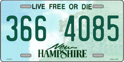 NH license plate 3664085