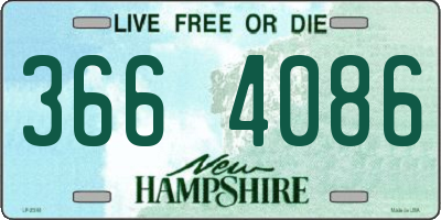 NH license plate 3664086