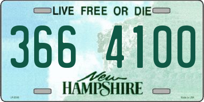 NH license plate 3664100