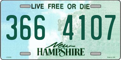 NH license plate 3664107
