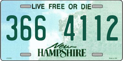NH license plate 3664112