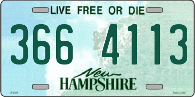 NH license plate 3664113