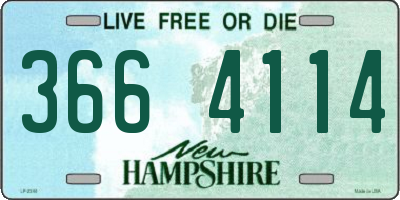 NH license plate 3664114