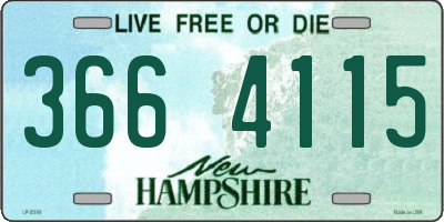 NH license plate 3664115