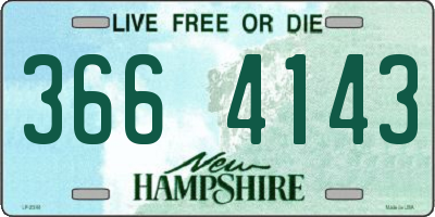 NH license plate 3664143