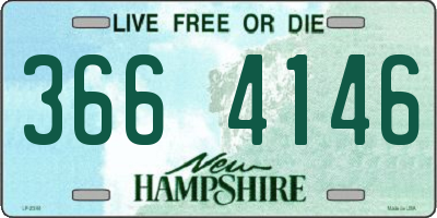 NH license plate 3664146