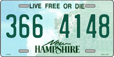 NH license plate 3664148