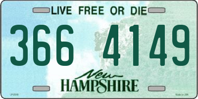NH license plate 3664149