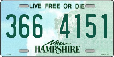 NH license plate 3664151
