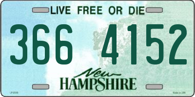 NH license plate 3664152