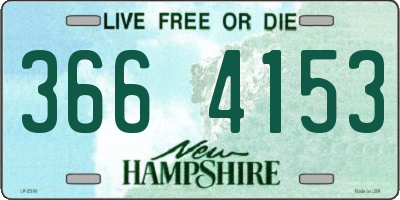 NH license plate 3664153