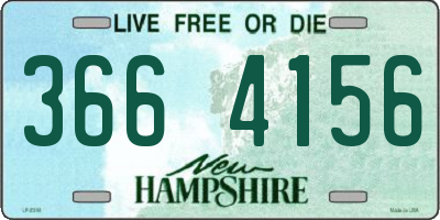 NH license plate 3664156