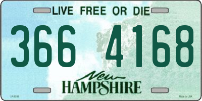 NH license plate 3664168