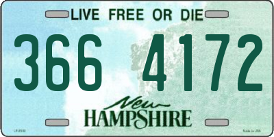 NH license plate 3664172