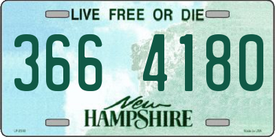 NH license plate 3664180