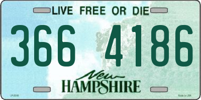 NH license plate 3664186