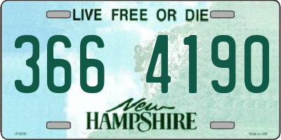 NH license plate 3664190