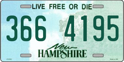 NH license plate 3664195