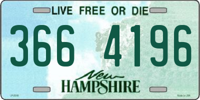 NH license plate 3664196