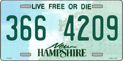 NH license plate 3664209