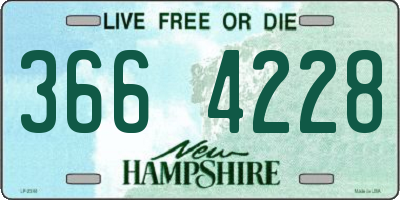 NH license plate 3664228
