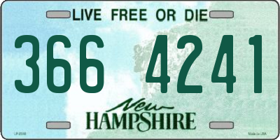 NH license plate 3664241