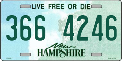 NH license plate 3664246