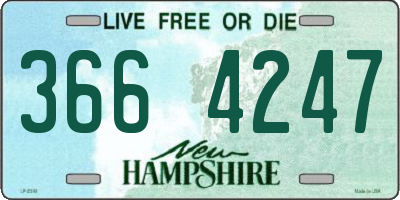 NH license plate 3664247