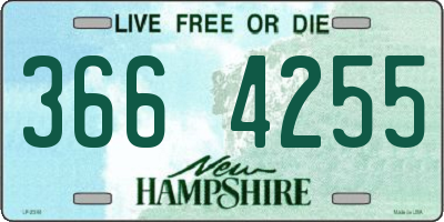 NH license plate 3664255