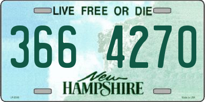 NH license plate 3664270