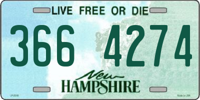 NH license plate 3664274
