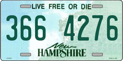 NH license plate 3664276