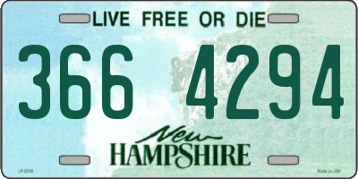 NH license plate 3664294