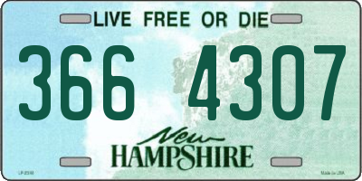 NH license plate 3664307