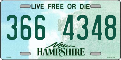 NH license plate 3664348