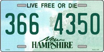 NH license plate 3664350