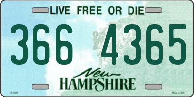 NH license plate 3664365