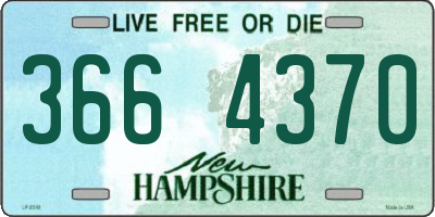NH license plate 3664370