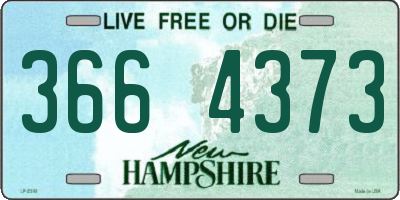 NH license plate 3664373