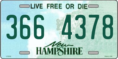 NH license plate 3664378
